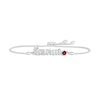 Thumbnail Image 1 of Garnet Zodiac Taurus Bolo Bracelet Sterling Silver 9.5&quot;