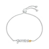 Thumbnail Image 1 of Citrine Zodiac Gemini Bolo Bracelet Sterling Silver 9.5&quot;