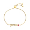 Thumbnail Image 0 of Lab-Created Ruby Zodiac Gemini Bolo Bracelet 10K Yellow Gold 9.5"