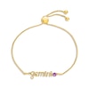 Thumbnail Image 1 of Amethyst Zodiac Gemini Bolo Bracelet 10K Yellow Gold 9.5&quot;