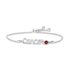 Thumbnail Image 0 of Garnet Zodiac Cancer Bolo Bracelet Sterling Silver 9.5"