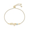 Thumbnail Image 1 of Aquamarine Zodiac Virgo Bolo Bracelet 10K Yellow Gold 9.5&quot;