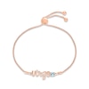 Thumbnail Image 1 of Aquamarine Zodiac Virgo Bolo Bracelet 10K Rose Gold 9.5&quot;