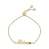 Thumbnail Image 1 of Peridot Zodiac Libra Bolo Bracelet 10K Yellow Gold 9.5&quot;