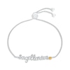 Thumbnail Image 1 of Citrine Zodiac Sagittarius Bolo Bracelet 10K White Gold 9.5&quot;