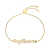 Thumbnail Image 1 of Peridot Zodiac Sagittarius Bolo Bracelet 10K Yellow Gold 9.5&quot;