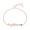 Thumbnail Image 1 of Lab-Created Emerald Zodiac Sagittarius Bolo Bracelet 10K Rose Gold 9.5&quot;