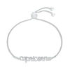 Thumbnail Image 0 of White Lab-Created Sapphire Zodiac Capricorn Bolo Bracelet Sterling Silver 9.5"