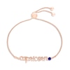 Thumbnail Image 0 of Blue Lab-Created Sapphire Zodiac Capricorn Bolo Bracelet 10K Rose Gold 9.5"