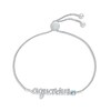 Thumbnail Image 1 of Aquamarine Zodiac Aquarius Bolo Bracelet Sterling Silver 9.5&quot;