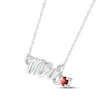 Thumbnail Image 2 of Garnet &quot;Mrs.&quot; Necklace 10K White Gold 18&quot;