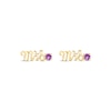 Thumbnail Image 2 of Amethyst &quot;Mrs.&quot; Earrings 10K Yellow Gold