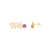 Thumbnail Image 3 of Amethyst &quot;Mrs.&quot; Earrings 10K Yellow Gold