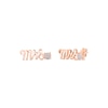 Thumbnail Image 1 of Lab-Created Opal &quot;Mrs.&quot; Earrings 10K Rose Gold