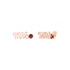 Thumbnail Image 1 of Garnet &quot;Mrs.&quot; Earrings 10K Rose Gold