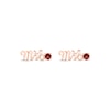 Thumbnail Image 2 of Garnet &quot;Mrs.&quot; Earrings 10K Rose Gold