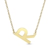 Thumbnail Image 0 of Block Letter Necklace 10K Yellow Gold 18"