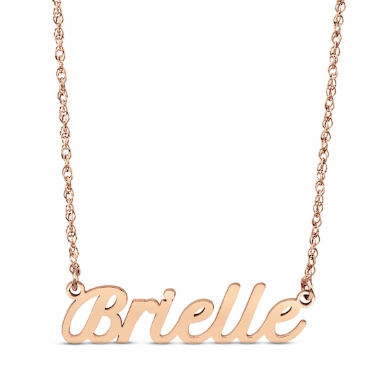 Script Name Necklace 14K Rose Gold 18"