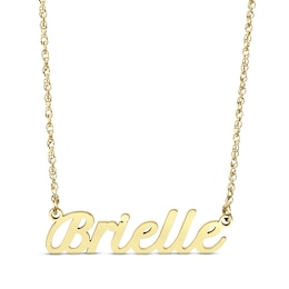 Script Name Necklace 14K Yellow Gold 18&quot;