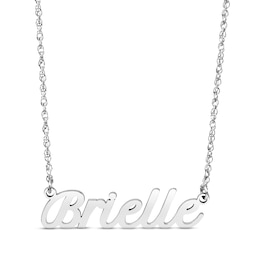 Script Name Necklace Sterling Silver 18&quot;