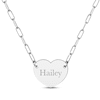 Thumbnail Image 0 of Paperclip Heart Name Necklace Sterling Silver 18"