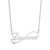 Thumbnail Image 1 of Diamond Infinity Script Name Necklace 10K White Gold 18&quot;