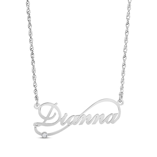 Louisiana State University Script Necklace Sterling Silver 18