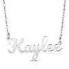 Thumbnail Image 1 of Large Script Name Necklace 10K White Gold 18&quot;