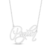 Thumbnail Image 1 of Calligraphy Script Name Necklace 10K White Gold 18&quot;