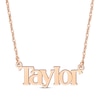 Thumbnail Image 1 of Block Font Name Necklace 14K Rose Gold 18&quot;