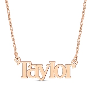  TSD 10K Rose Gold Personalized Name Necklace with a 16
