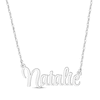 Thumbnail Image 1 of Script Name Necklace 10K White Gold 18&quot;