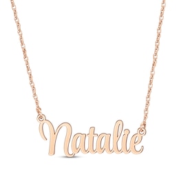 Script Name Necklace 14K Rose Gold 18&quot;