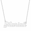 Thumbnail Image 1 of Retro Name Necklace 10K White Gold 18&quot;