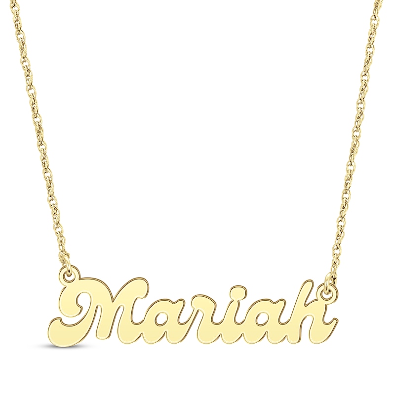 Main Image 1 of Retro Name Necklace 10K Yellow Gold 18&quot;