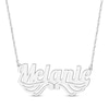 Thumbnail Image 1 of Diamond Wing Name Necklace 10K White Gold 18&quot;