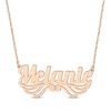 Thumbnail Image 1 of Diamond Wing Name Necklace 14K Rose Gold 18&quot;