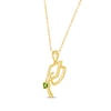 Thumbnail Image 2 of Round-Cut Peridot Graduation Cap Necklace 10K Yellow Gold