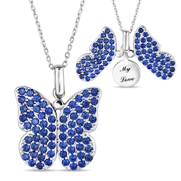 Birthstone Butterfly Hidden Message Necklace