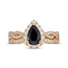 Thumbnail Image 3 of Neil Lane Pear-Shaped Black & White Diamond Twist Bridal Set 1-3/4 ct tw 14K Yellow Gold