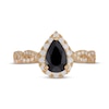 Thumbnail Image 6 of Neil Lane Pear-Shaped Black & White Diamond Engagement Ring 1-1/2 ct tw 14K Yellow Gold