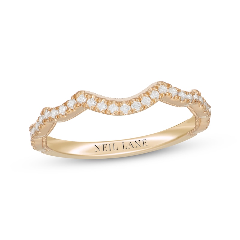 Main Image 7 of Neil Lane Diamond Scalloped Wedding Band 1/4 ct tw 14K Yellow Gold