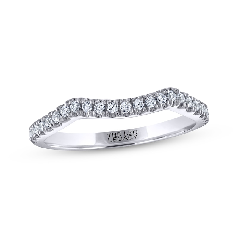 Main Image 1 of THE LEO Legacy Lab-Grown Diamond Contour Wedding Band 1/4 ct tw 14K White Gold