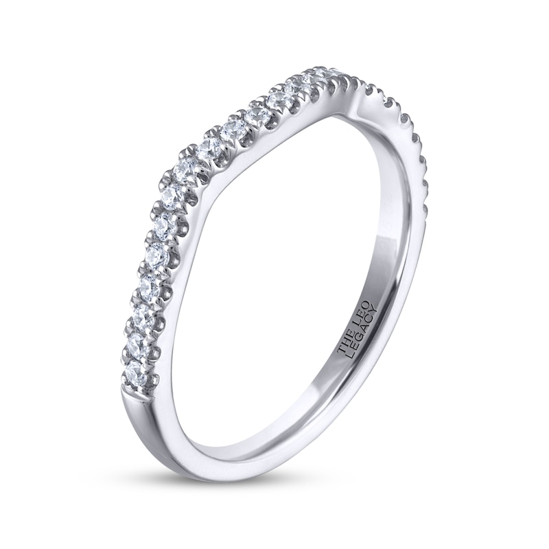 Main Image 2 of THE LEO Legacy Lab-Grown Diamond Contour Wedding Band 1/4 ct tw 14K White Gold