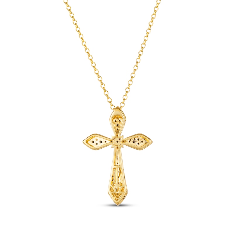 Le Vian Diamond Cross Necklace 5/8 ct tw 14K Honey Gold 19