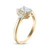 Thumbnail Image 2 of Oval-Cut Diamond Halo Engagement Ring 3/4 ct tw 14K Yellow Gold