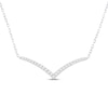 Thumbnail Image 1 of Diamond Chevron Necklace 1/6 ct tw Sterling Silver 18&quot;