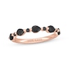 Thumbnail Image 1 of Neil Lane Pear-Shaped & Round-Cut Black Diamond Anniversary Ring 7/8 ct tw 14K Rose Gold