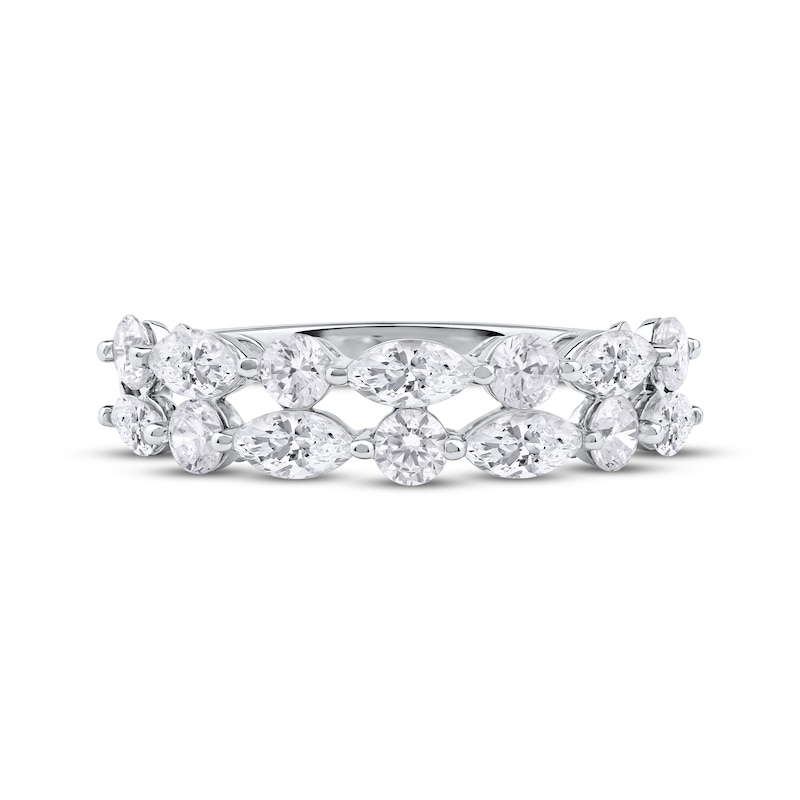 Main Image 3 of Lab-Grown Diamonds by KAY Marquise & Round-Cut Ring 1-1/2 ct tw 10K White Gold