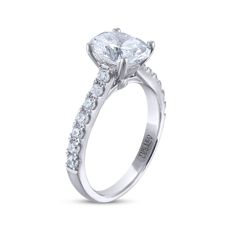 THE LEO Legacy Lab-Grown Diamond Oval-Cut Engagement Ring 2-1/2 ct tw 14K White Gold